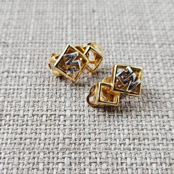Nina Ricci Women Earrings Gold/Silver Ear Jewelry Clip On Stud Fashion Earrings - Picture 4 of 12